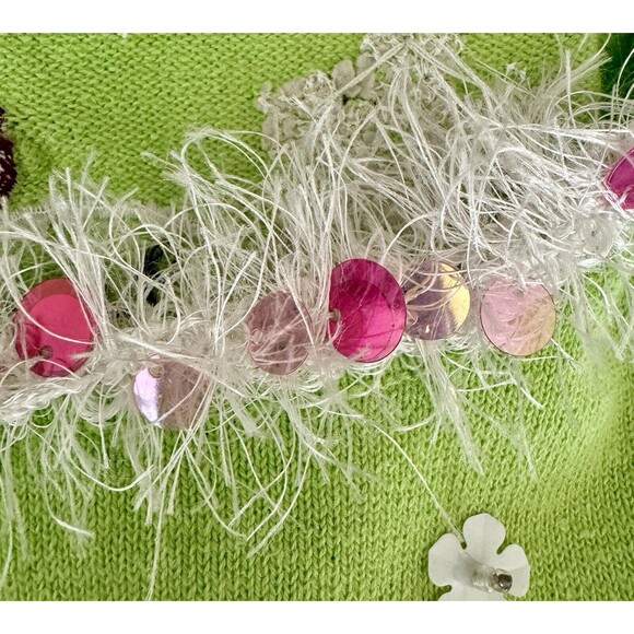 Design Options by Philip & Jane Gordon Christmas Sweater Snowmen Green Large - Picture 10 of 10